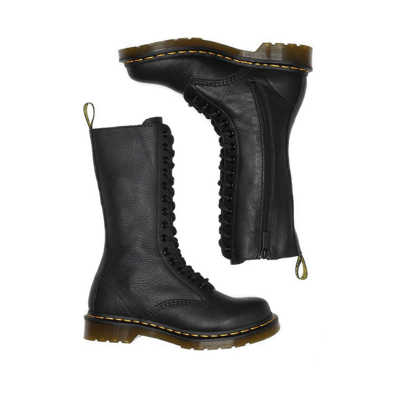 รองเท้าบู๊ทข้อยาวหนัง Virginia Leather1B99 - สีดำ
