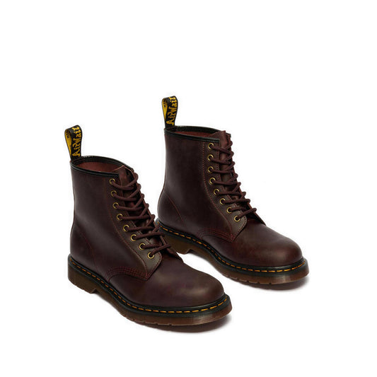 รุ่น 1460 รองเท้าบู๊ต แบบรูร้อยเชือก 8 แถว หนัง Crazy Horse สี Cherry Red
