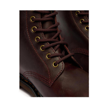 รุ่น 1460 รองเท้าบู๊ต แบบรูร้อยเชือก 8 แถว หนัง Crazy Horse สี Cherry Red