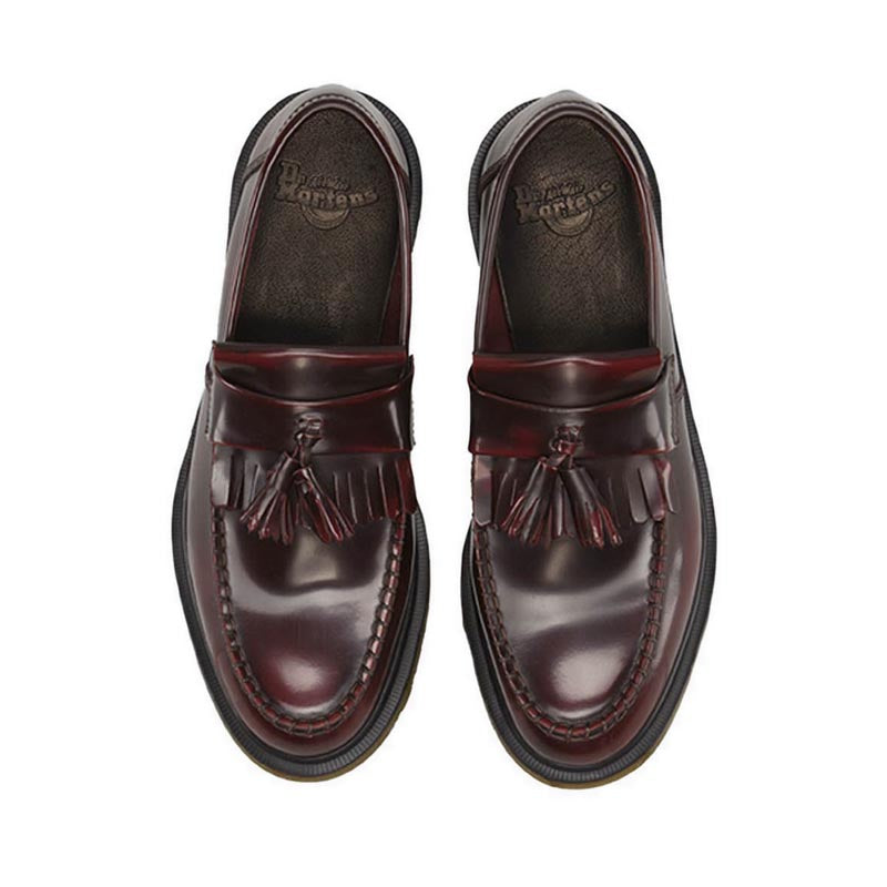 รุ่น Adrian รองเท้าโลฟเฟอร์ติดพู่ Tassel Unisex สีแดง