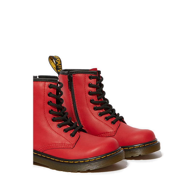 รองเท้าบู๊ทหนังเด็กร้อยเชือก 1460  - สีแดง