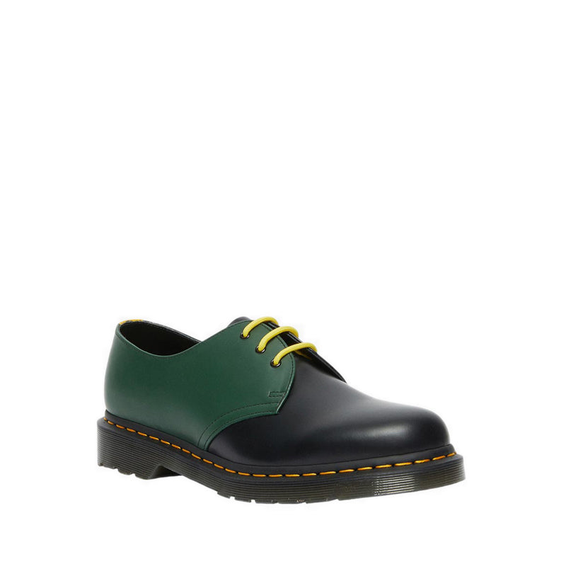 รุ่น 1460 รองเท้าบู๊ต Unisex หนังเรียบ - สี Black & Green & Yellow