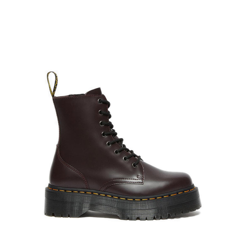 รุ่น Quad Retro Jadon รองเท้าบู๊ต Unisex หนังเรียบ - สี Burgundy