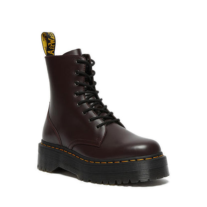 รุ่น Quad Retro Jadon รองเท้าบู๊ต Unisex หนังเรียบ - สี Burgundy