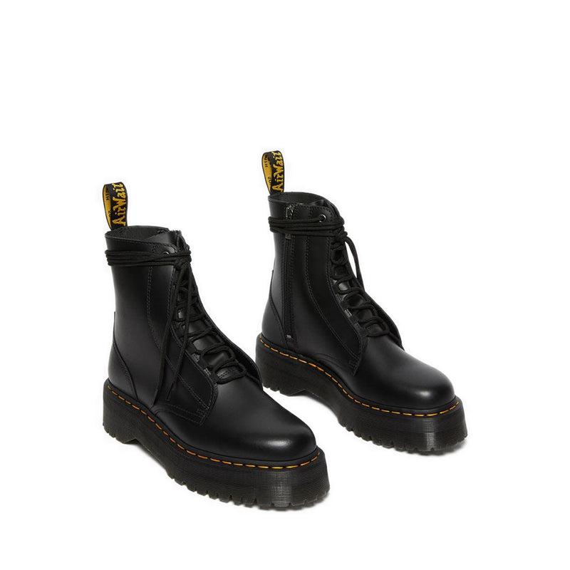 Jarrick Smooth Leather รองเท้าบูทแพลตฟอร์ม - สีดำ