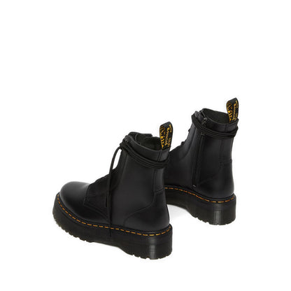 Jarrick Smooth Leather รองเท้าบูทแพลตฟอร์ม - สีดำ