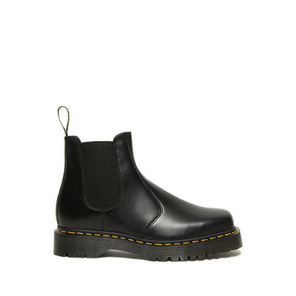 2976 Bex Squared Toe รองเท้าบูทหนังทรงเชลซี - สีดำ