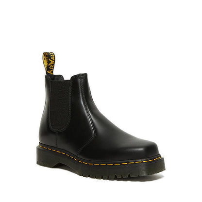 2976 Bex Squared Toe รองเท้าบูทหนังทรงเชลซี - สีดำ
