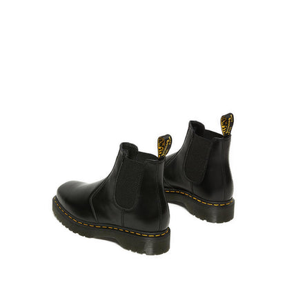 2976 Bex Squared Toe รองเท้าบูทหนังทรงเชลซี - สีดำ