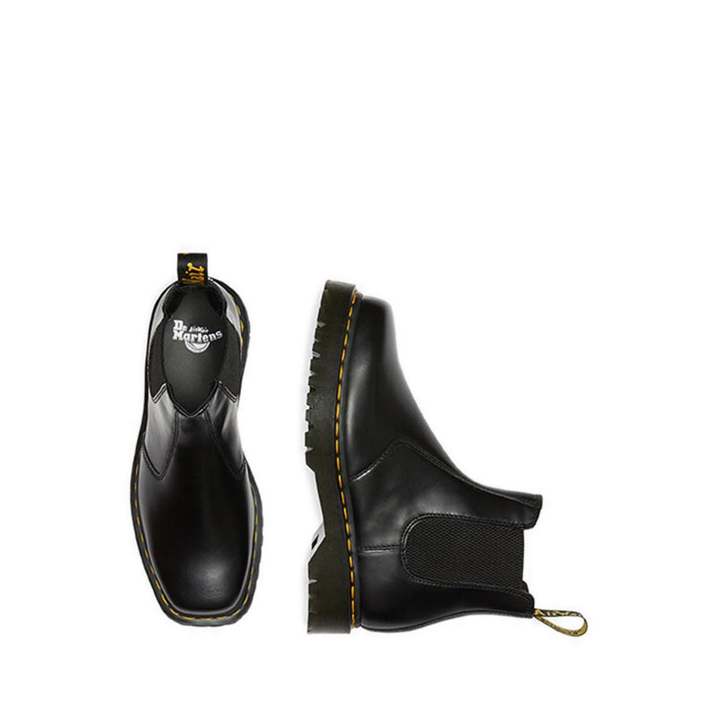 2976 Bex Squared Toe รองเท้าบูทหนังทรงเชลซี - สีดำ
