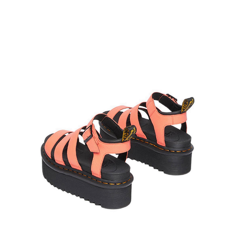 รองเท้าแตะสายคาดหนังส้นตึกหนัง Pisa Leather Blaire - สีชมพู