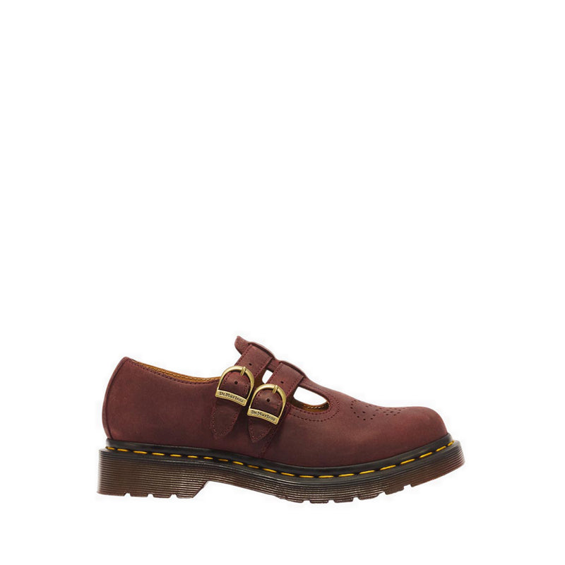รุ่น 8065 รองเท้าบัลเล่ต์ หนัง Crazy Horse - สี Cherry Red