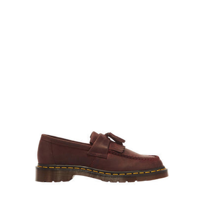 รุ่น Adrian รองเท้าโลฟเฟอร์ประดับพู่หนัง Crazy Horse - สี Cherry Red