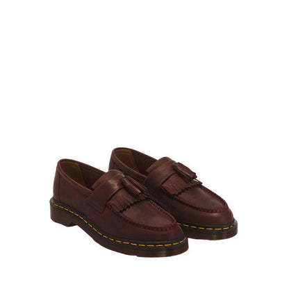 รุ่น Adrian รองเท้าโลฟเฟอร์ประดับพู่หนัง Crazy Horse - สี Cherry Red