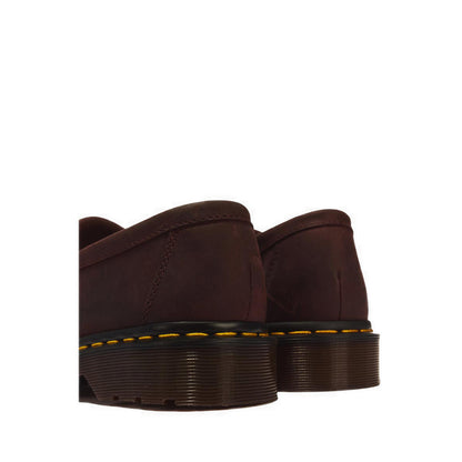 รุ่น Adrian รองเท้าโลฟเฟอร์ประดับพู่หนัง Crazy Horse - สี Cherry Red
