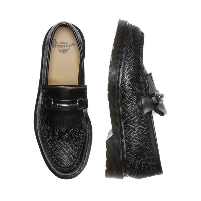 Adrian Snaffle รองเท้าโลฟเฟอร์หนังขรุขระ - สีดำ