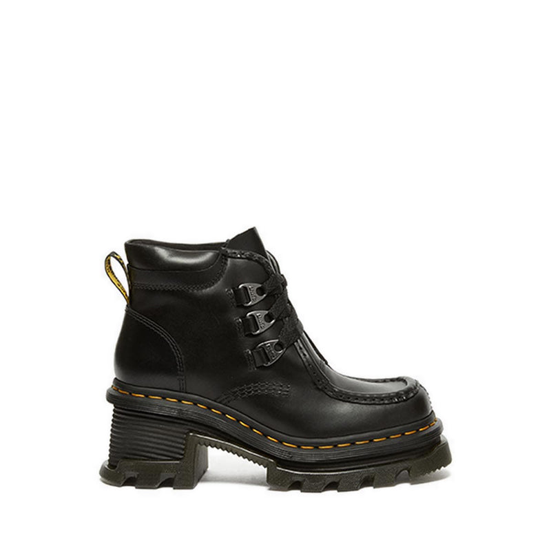 Corran 3 Eye Atlas Leather รองเท้าบู๊ทส้นสูง - สีดำ