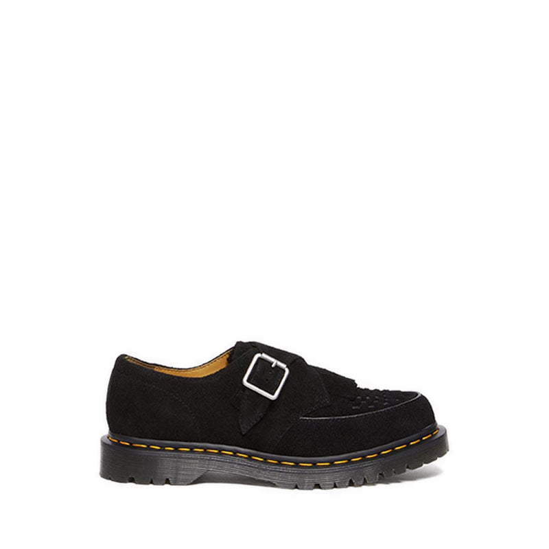 Ramsey Suede Kiltie รองเท้าผ้าใบ Buckle Creepers - สีดำ