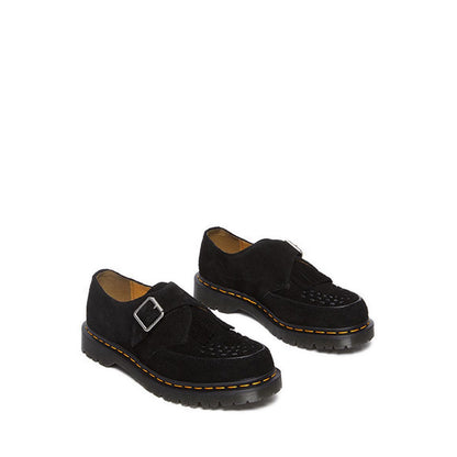 Ramsey Suede Kiltie รองเท้าผ้าใบ Buckle Creepers - สีดำ