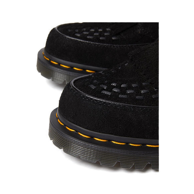 Ramsey Suede Kiltie รองเท้าผ้าใบ Buckle Creepers - สีดำ