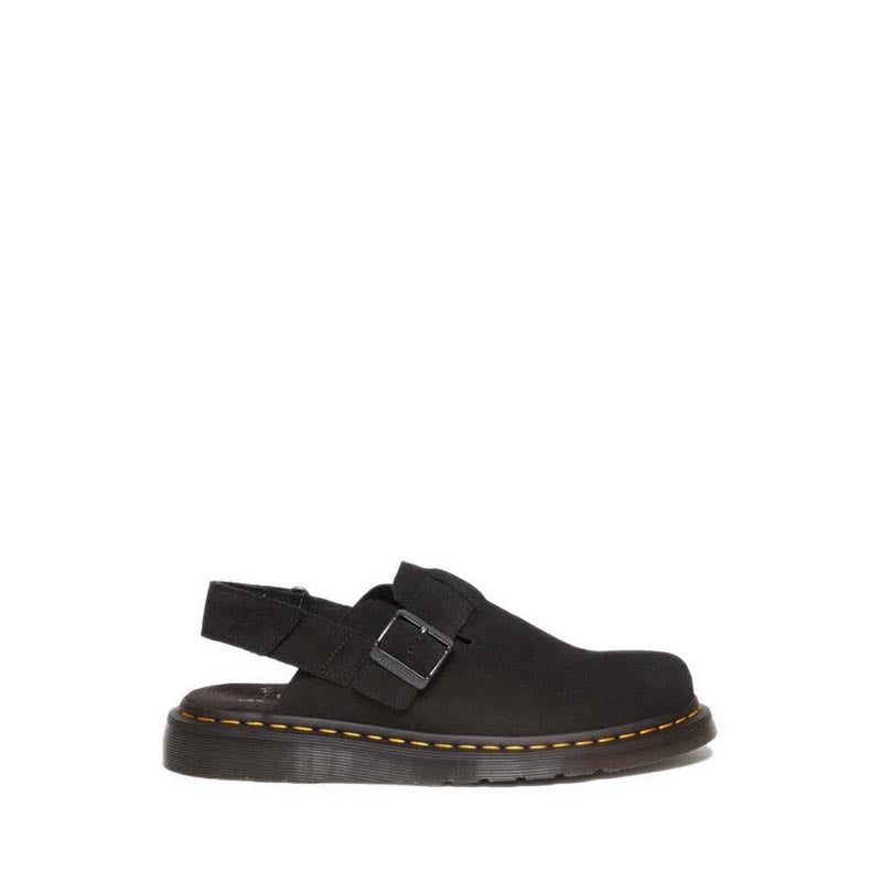 รุ่น Jorge II รองเท้าหนังกลับ Mules รัดข้อ Unisex สีดำ