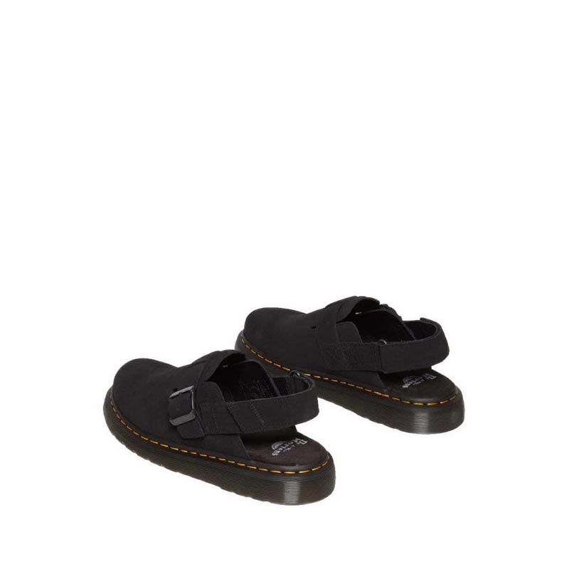 รุ่น Jorge II รองเท้าหนังกลับ Mules รัดข้อ Unisex สีดำ