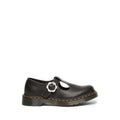 รองเท้าหนังส้นเตี้ยแบบ T-Bar รุ่น Polley Flower - สีดำ