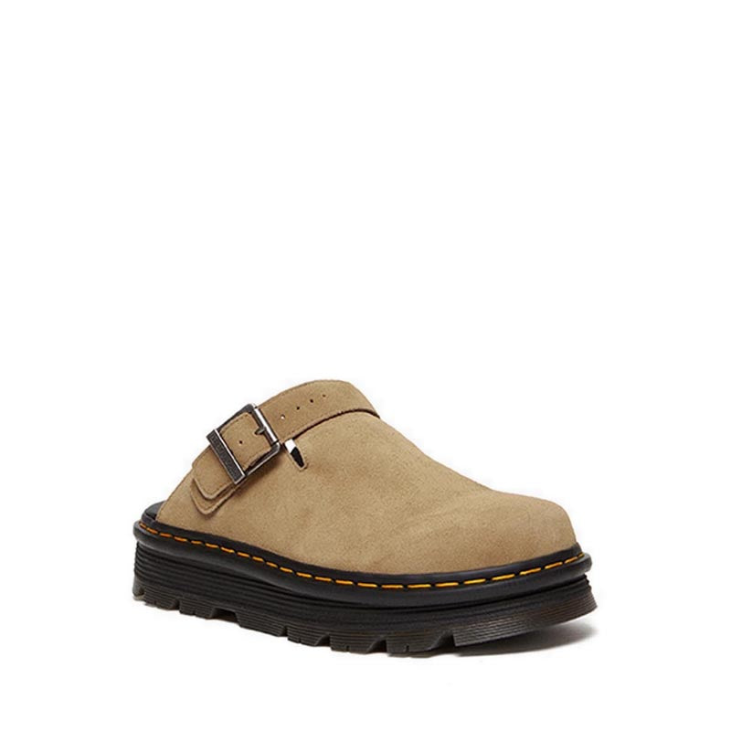  31737439 - Zebzag Suede Casual Slingback Platform Mules - Savannah Tan
