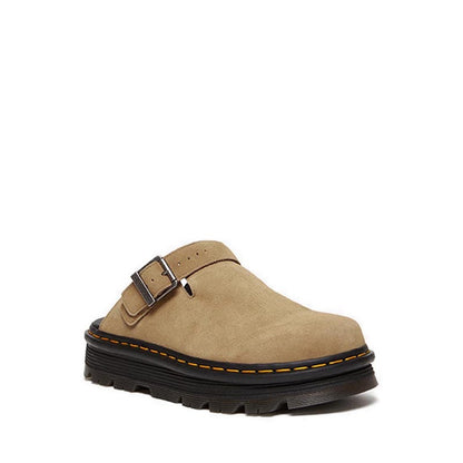  31737439 - Zebzag Suede Casual Slingback Platform Mules - Savannah Tan