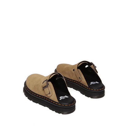  31737439 - Zebzag Suede Casual Slingback Platform Mules - Savannah Tan