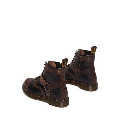 1460 Harness Mm รองเท้าบูท Unisex - สีดำ และสีน้ำตาล