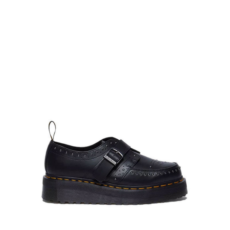 Ramsey รองเท้าหนังแพลตฟอร์มส้นตึกทรง Monk Strap - สีดำ