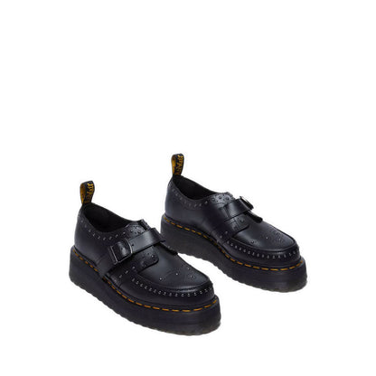 Ramsey รองเท้าหนังแพลตฟอร์มส้นตึกทรง Monk Strap - สีดำ