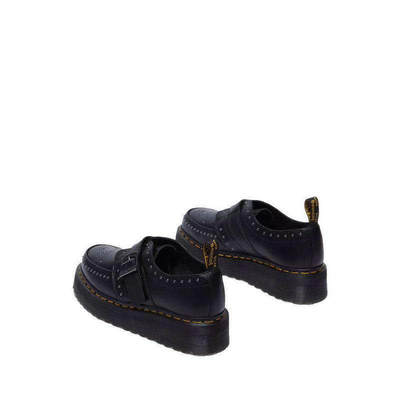 Ramsey รองเท้าหนังแพลตฟอร์มส้นตึกทรง Monk Strap - สีดำ