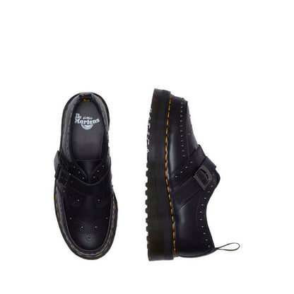 Ramsey รองเท้าหนังแพลตฟอร์มส้นตึกทรง Monk Strap - สีดำ