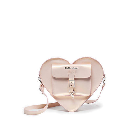  Heart Bag Metallic Shift Leather Backpack UNISEX Pink