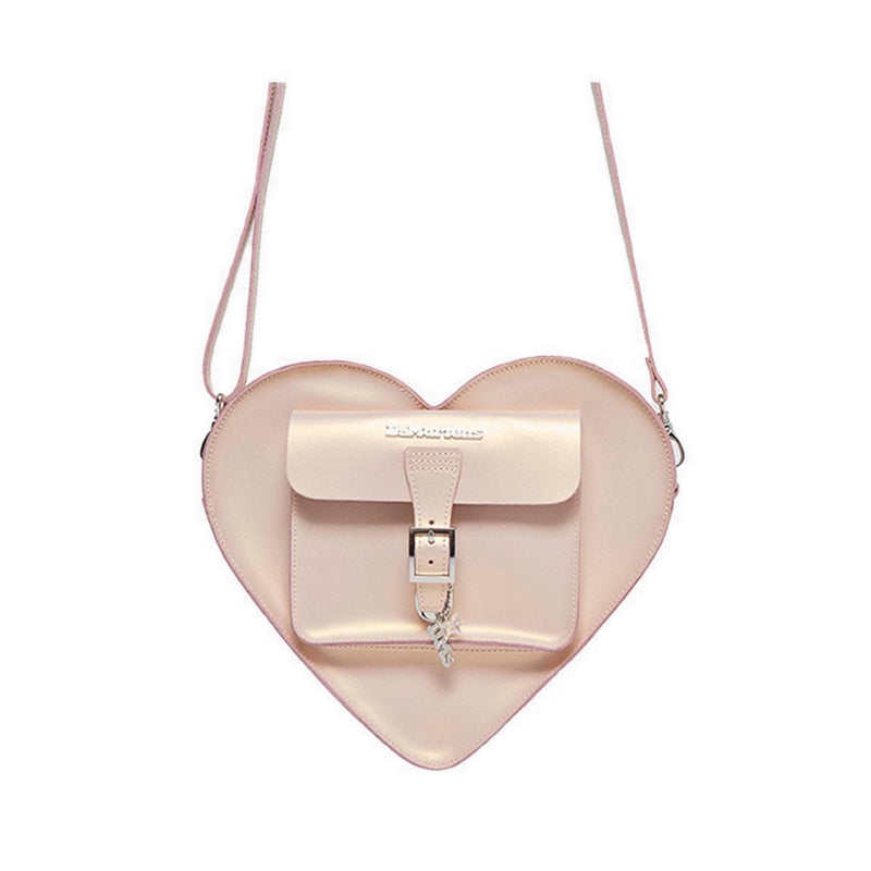  Heart Bag Metallic Shift Leather Backpack UNISEX Pink