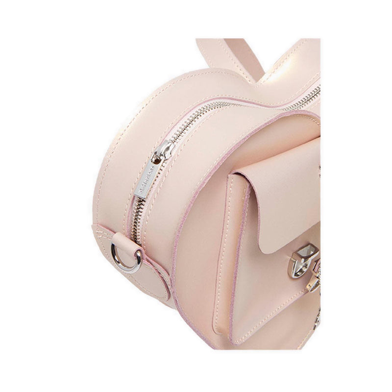  Heart Bag Metallic Shift Leather Backpack UNISEX Pink