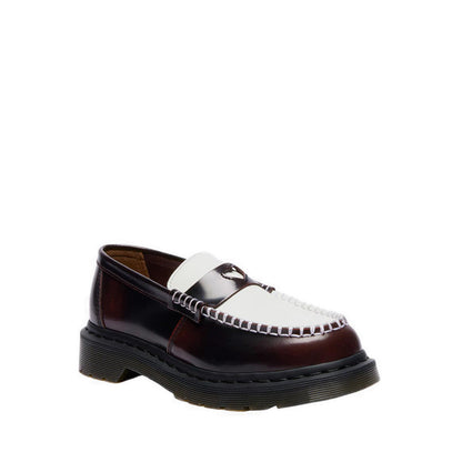  PENTON HEART Two Tone Arcadia Rub Off Leather Loafers WOMENS Red