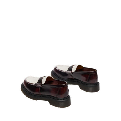  PENTON HEART Two Tone Arcadia Rub Off Leather Loafers WOMENS Red