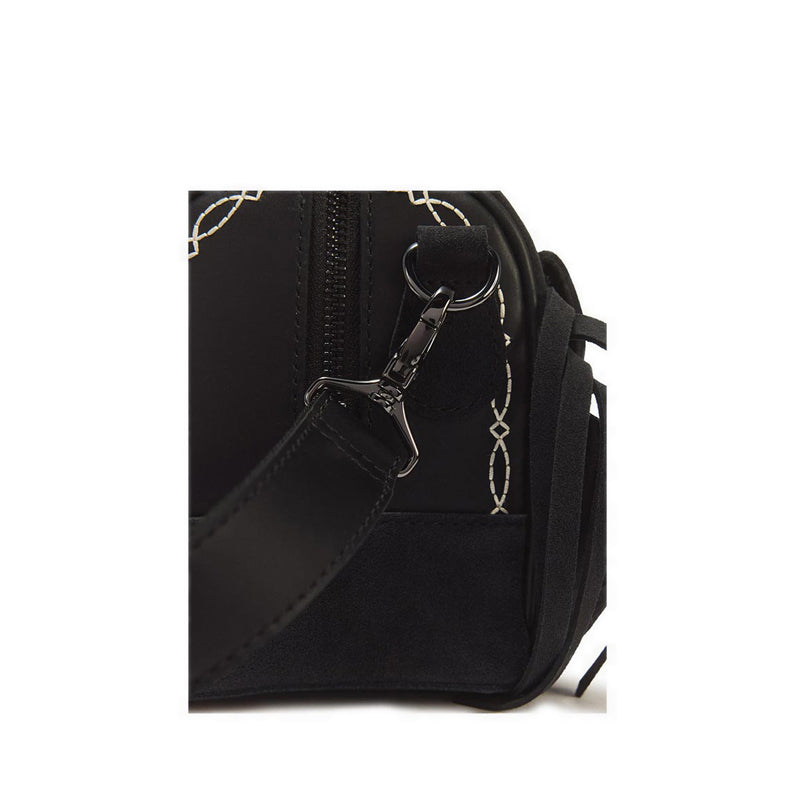 กระเป๋าหูหิ้ว หนัง Bronx Suede - สีดำ