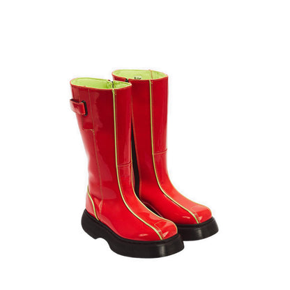 รุ่น Buzz Hi  รุ่น Buzz Hi รองเท้าบูททรงสูงสไตล์สตรีทผู้หญิง สีแดง