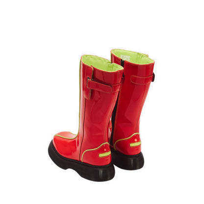 รุ่น Buzz Hi  รุ่น Buzz Hi รองเท้าบูททรงสูงสไตล์สตรีทผู้หญิง สีแดง