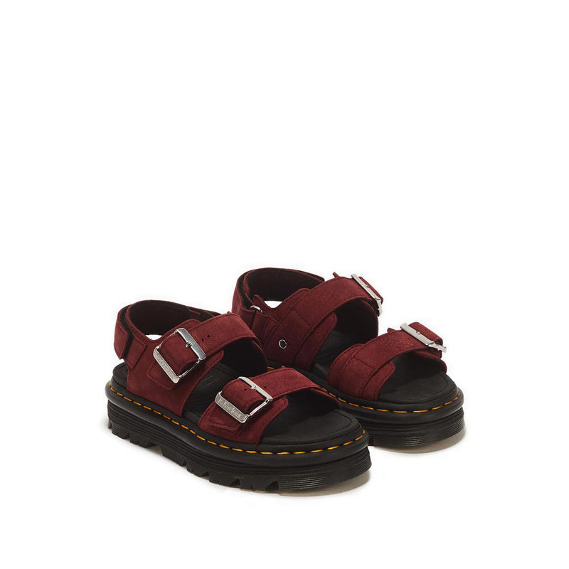 รุ่น ZebZag รองเท้าแตะหนัง Nubuck WP สี Cherry Red Milled