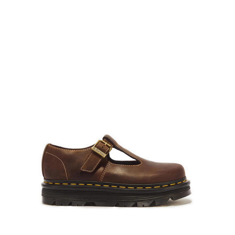 รุ่น ZebZag รองเท้าบัลเล่ต์ หนัง Crazy Horse - สี Dark Brown