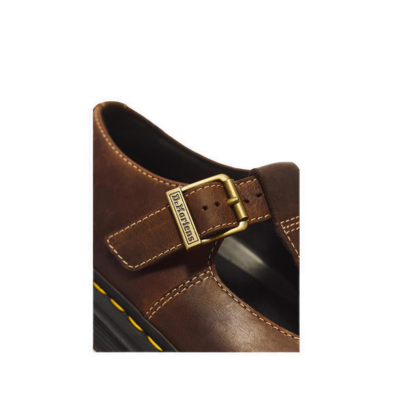 รุ่น ZebZag รองเท้าบัลเล่ต์ หนัง Crazy Horse - สี Dark Brown
