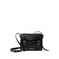  AB097001 - 11 inch Leather Messenger Bag - Black