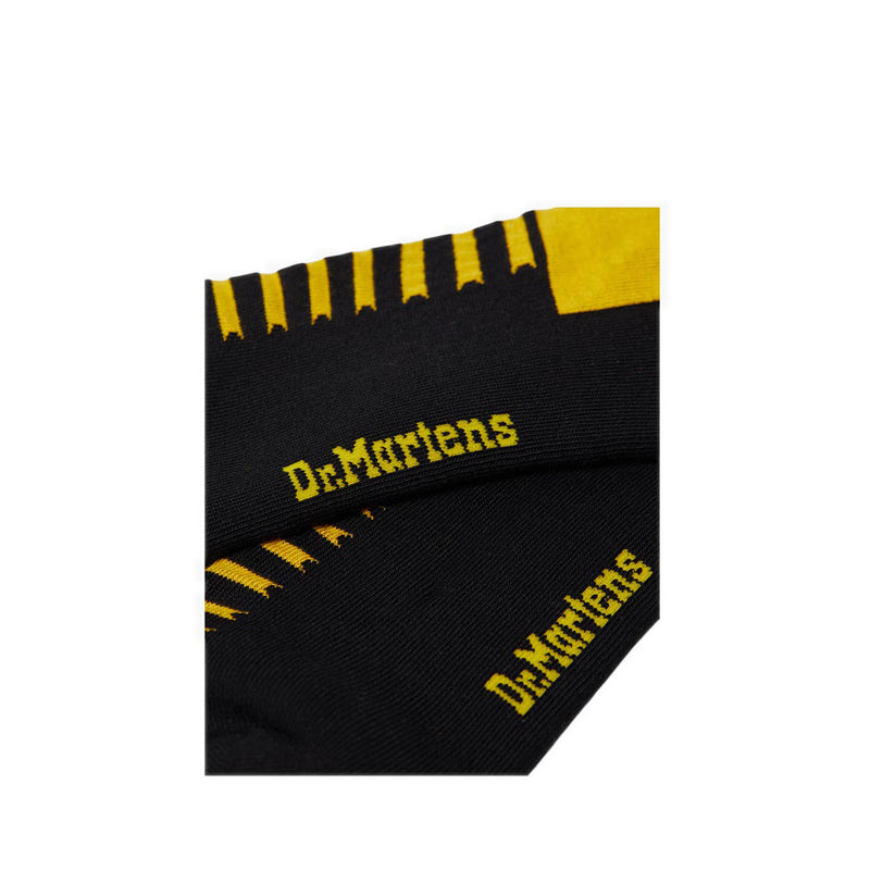 รุ่น Double Doc ถุงเท้าผ้าฝ้ายออร์แกนิกผสมเนื้อนุ่ม สี Black+Yellow